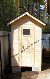 деревянный туалет для дачи - скворечник